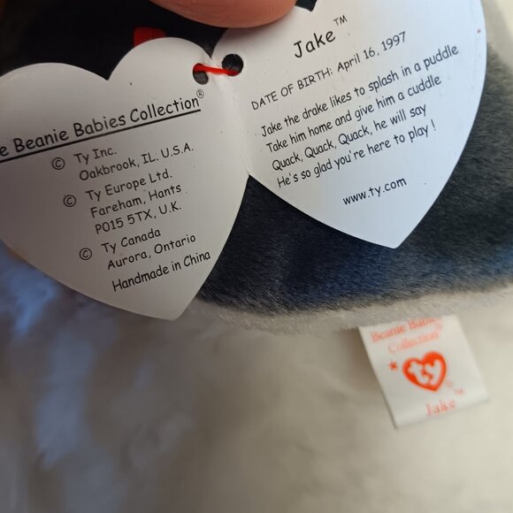 Ty Beanie Baby "Jake" the mallard duck 1997 with tags - Picture 5 of 9